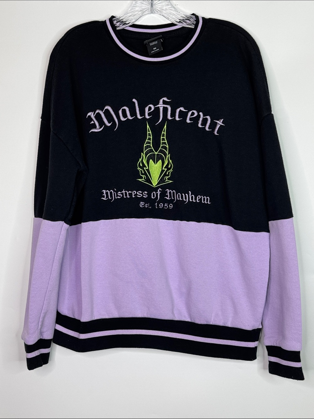 Disney Maleficent Panel Crewneck Sweatshirt Boxlunch Size Small